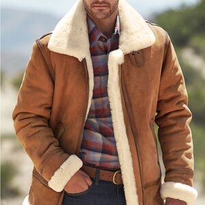 Overland Jason Sheepskin B-3 Bomber Jacket